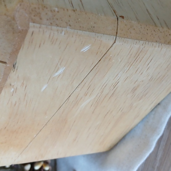 Wooden Recipe Card Holder Hinged Lid w/ Slot Light Wood - Picture 7 of 12